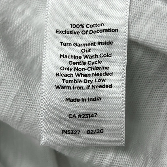 Talbots Embroidered V Neck Top Size 3X Petite White 3/4 Sleeve Boho Cotton - Picture 16 of 17